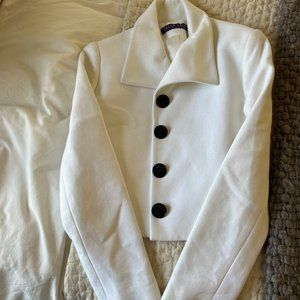 White Cropped Ralph Lauren Purple Label Jacket